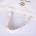 La bolsa de asas impresa durable reutilizable de las compras del algodón de la lona del comestible del color natural